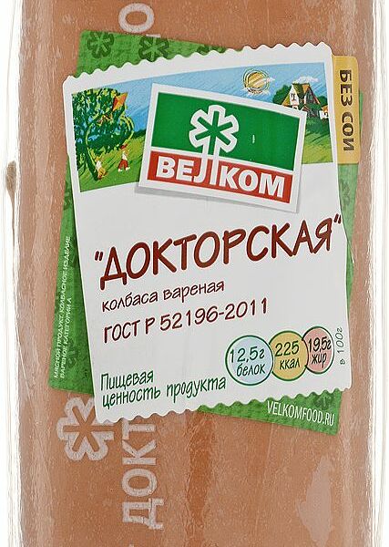 Колбаса вареная Велком Докторская