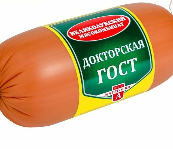 Колбаса Великолукский Мк Докторская вареная 400 г