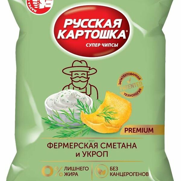 Чипсы Русская картошка сметана-укроп