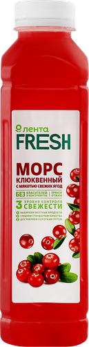 Морс из клюквы Лента Fresh, 500 мл