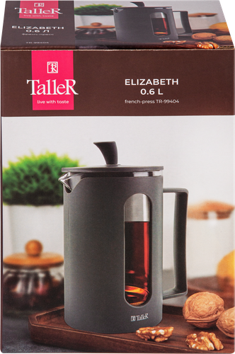 

Френч-пресс TalleR Elizabeth стекло нержавеющая сталь 600 мл