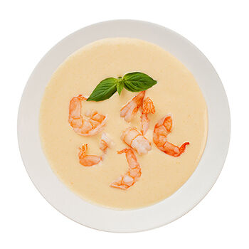 Суп-пюре сырный с креветками Уже Готово