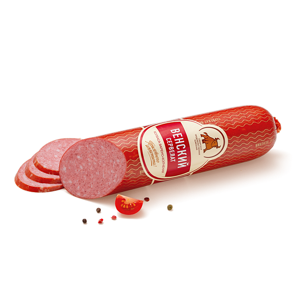 Колбаса варено-копченая Сибирская Продовольственная Компания сервелат Венский