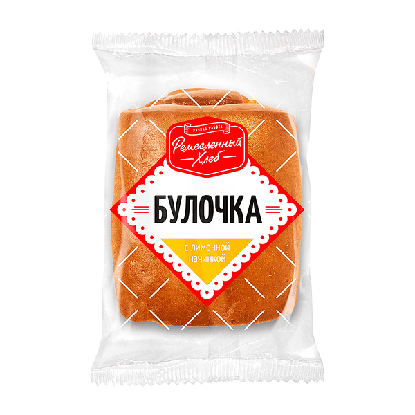 Булочка Ремесленный хлеб с лимонной начинкой, 75 г