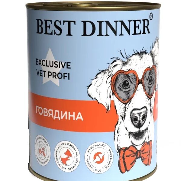 Best Dinner Vet Profi Mobility консервы для взрослых собак при заболевании суставов Говядина