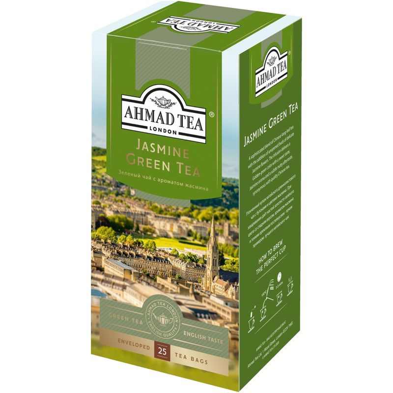 

Чай зелёный Ahmad Tea с жасмином байховый, 25 пакетиков, 50г