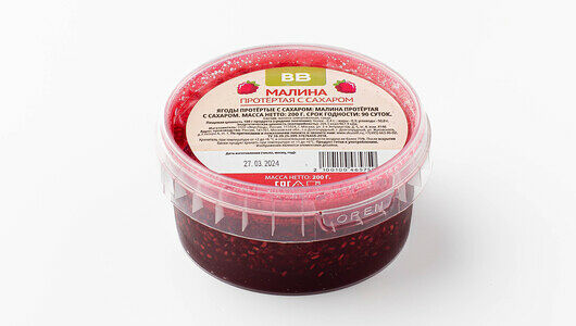 Малина протертая с сахаром