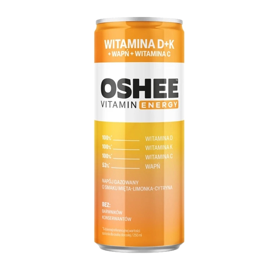

Напиток спортивный Oshee со вкусом мяты, лимона с витаминами и минералами газированный 250 мл