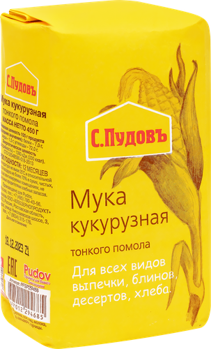 

Мука кукурузная С.ПУДОВЪ, 450г