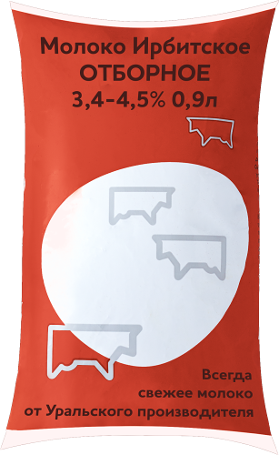 Молоко Ирбитский МЗ Ирбитское пастеризованное 3.4%-4.5% 900мл