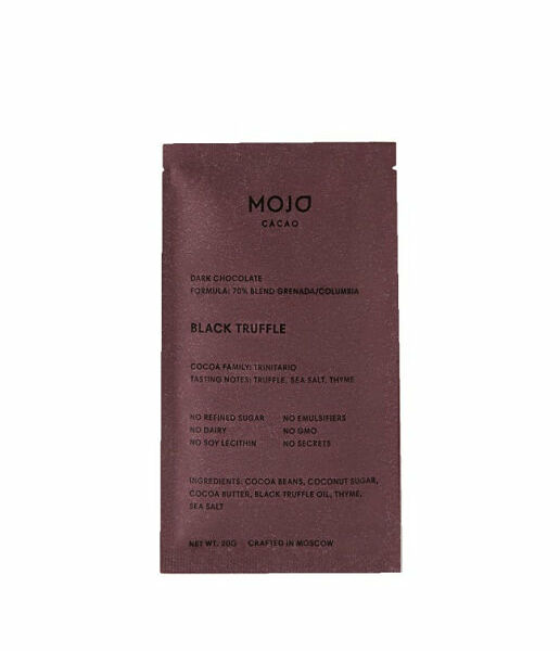 Шоколад горький Mojo Cacao Black Truffle 70% с черным трюфелем