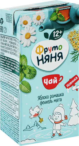 

Чай фруктово-травяной ФРУТОНЯНЯ Яблоко с ромашкой, фенхелем и мятой, с 12 месяцев, 200мл