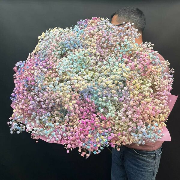 Букет из разноцвеной Гипсофилы 25 шт