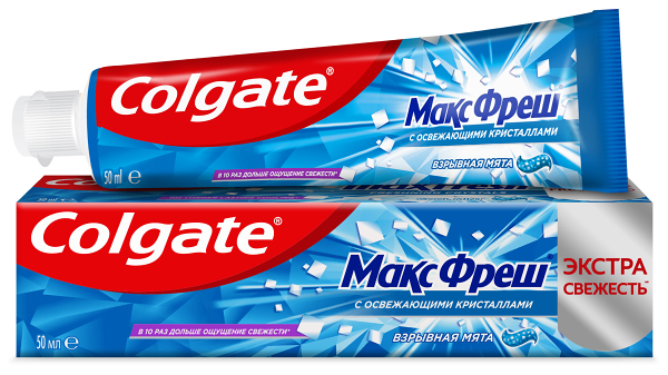 Зубная паста Colgate Макс Фреш Экстра свежесть Взрывная мята, 50 мл