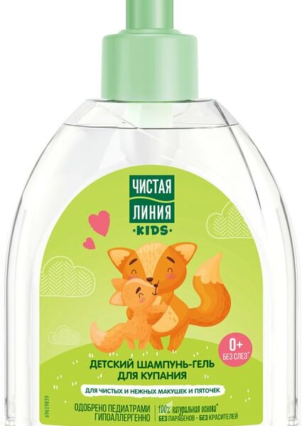 Шампунь-гель для купания Чистая Линия детский с ромашкой и алоэ 520мл