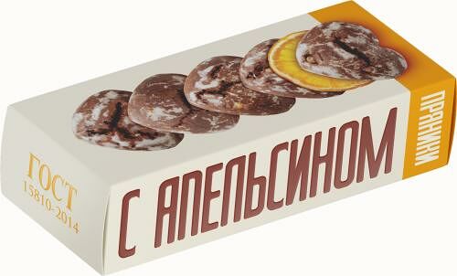 Пряники Полет Шоколадные с кусочками апельсина 250г