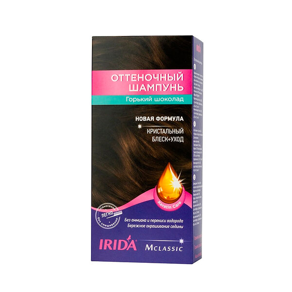 Оттеночный шампунь для волос IRIDA M Classic Горький шоколад 3x25 мл