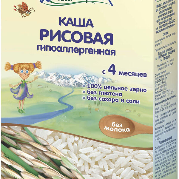 Каша безмолочная рисовая Fleur Alpine гипоаллергенная с 4 месяцев