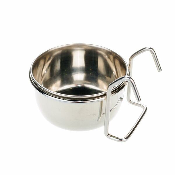 Миска для птиц металл с крепежом 150мл