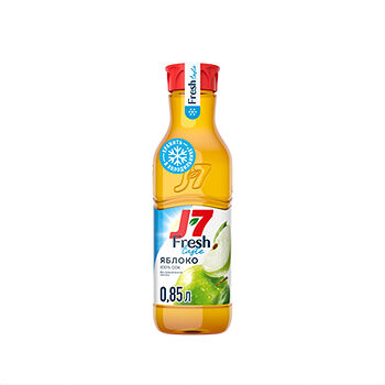 Сок J7 Fresh Taste Яблочный осветленный охлажденный, 0.85 л