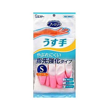 Перчатки St Family для бытовых и хозяйственных нужд винил, цвет розовый, тонкие, размер S