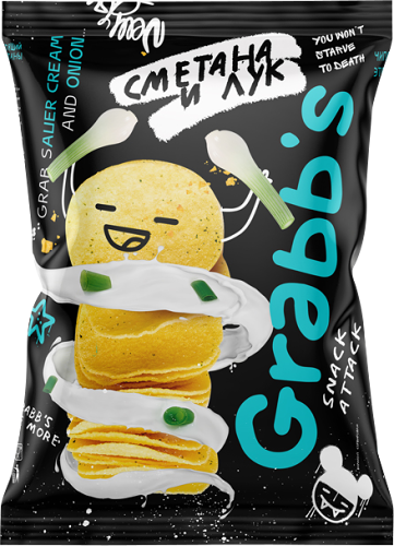 Чипсы Московский картофель Grabbs со вкусом сметана-лук 100 г