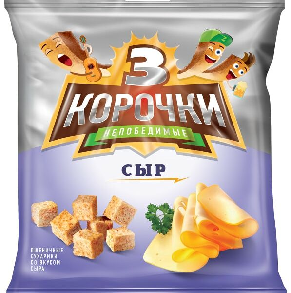 Сухарики Три Корочки Сыр 40г