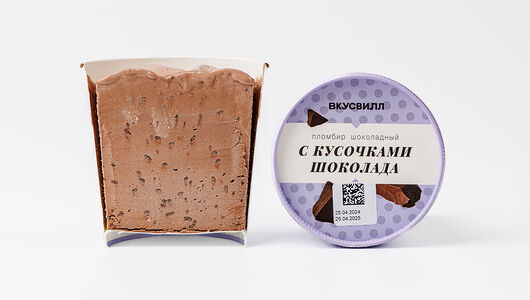 Пломбир шоколадный с кусочками шоколада