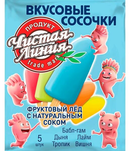 Фруктовый лед Чистая Линия Вкусовые сосочки 75г