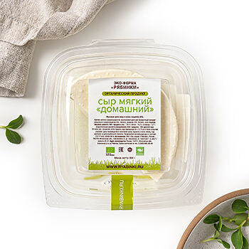 Сыр Домашний 40%жирн Органик Эко-ферма Рябинки Россия