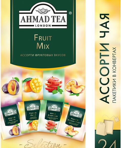 Чай Ahmad Tea Ассорти Фруктовый Микс 4 вкуса 24*1.5г
