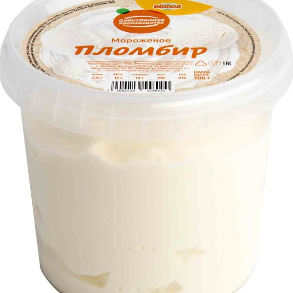 Мороженое пломбир Глобус 12%