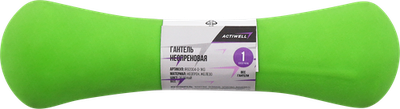 Гантели ACTIWELL 1кг неопреновые, зеленые, Арт. IR92004-D-1kg
