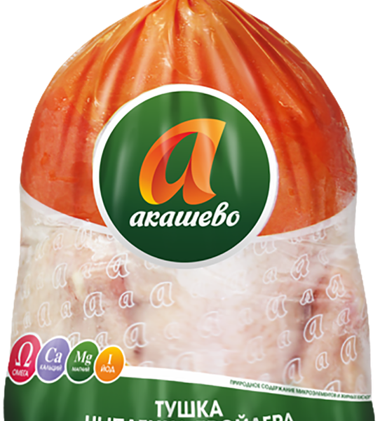 Тушка цыпленка-бройлера АКАШЕВО охл. пакет вес до 2.3 кг