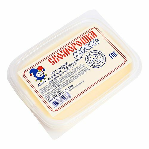 Сливочное масло Скоморошка Крестьянское 72.5%, БЗМЖ