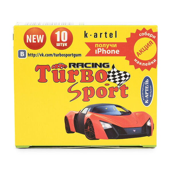 Жевательная резинка TURBO-S 4 г 10 шт. Россия