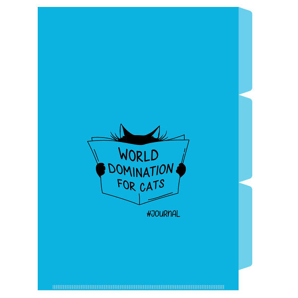 Папка-уголок Феникс+ КОТ С ГАЗЕТОЙ A4 3 отделения 220мкм 61998