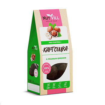 Печенье безглютеновое NutVill Картошка с лесным орехом (без сахара)