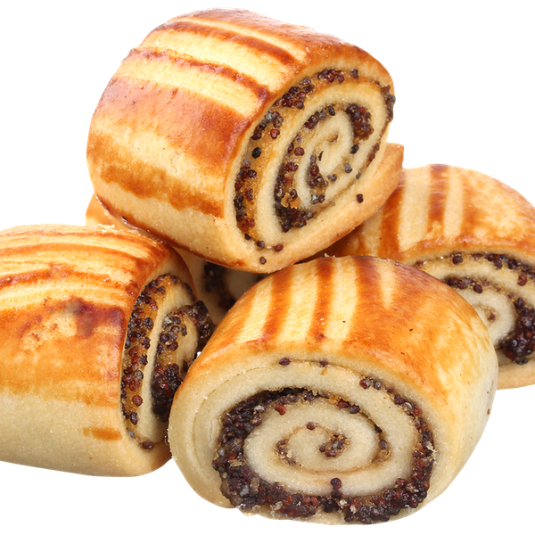 Печенье ПАМПИНИ Рулет песочный с маком и начинкой со вкусом яблоко