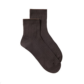 Носки средней длины женские из хлопка, цвет горький шоколад, Belle You, размер 38-39 (25), Китай