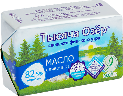 Масло сливочное Тысяча Озёр 82,5%