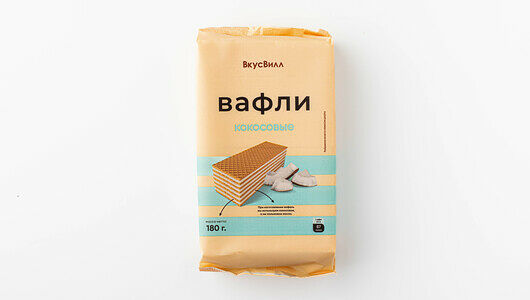 Вафли Кокосовые Вкусвилл 180г