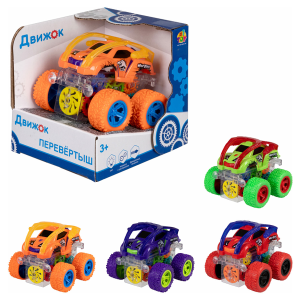 Машина трюковая 1TOY Движок, 1 шт, в ассортименте