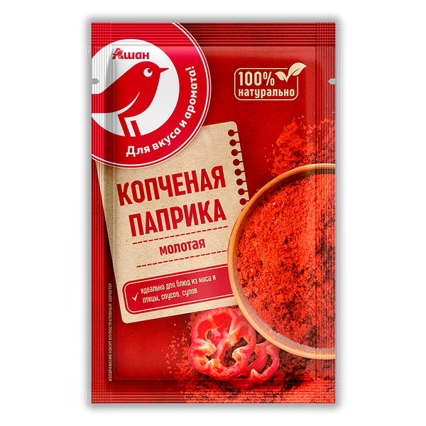 Паприка копченая Ашан Красная птица молотая