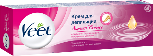 

Крем для депиляции Veet с ароматом бархатной розы и эфирными маслами 90 мл