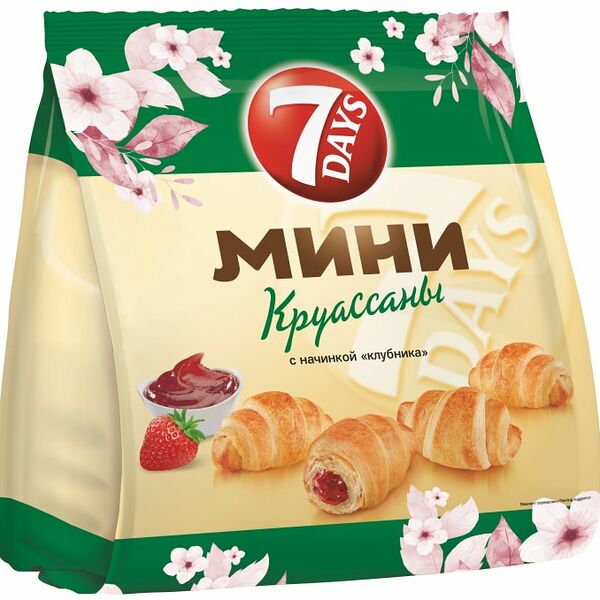 Мини-круассаны 7 Days Клубника 265г