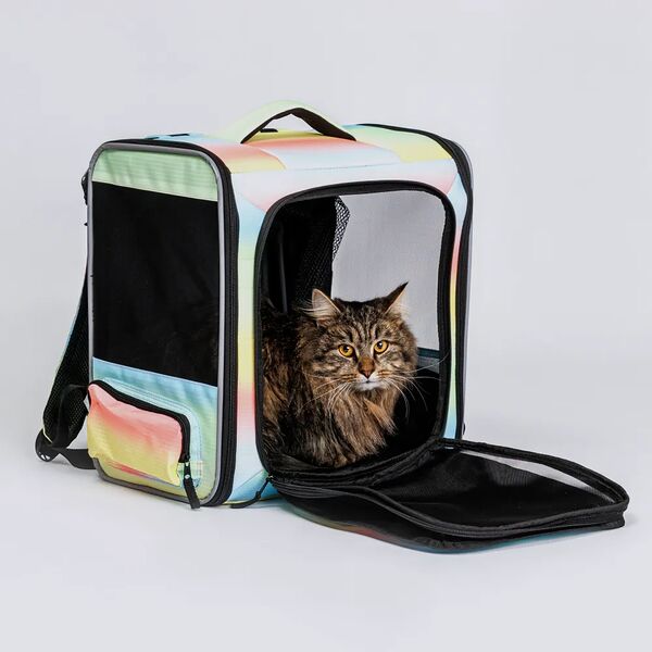 Рюкзак для переноски животных с дополнительной расширяющейся секцией 36х25х40 см