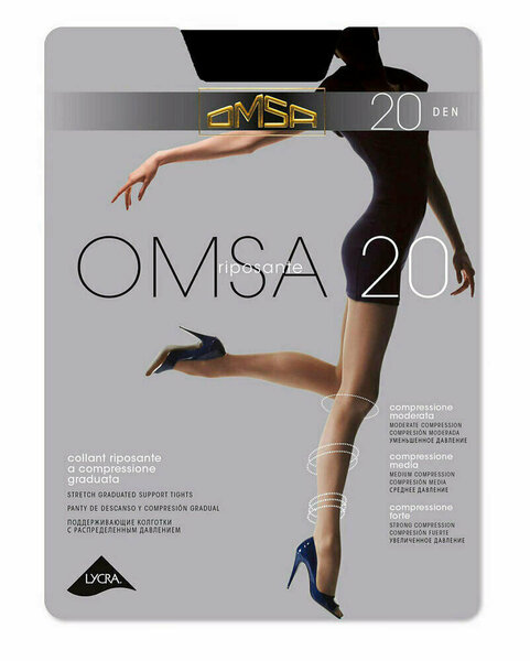 

Женские колготки Omsa Riposante 20 den, размер 3