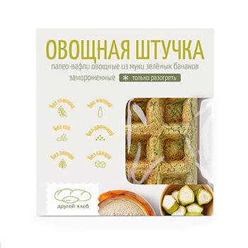 Палео-вафли Другой хлеб овощные из муки зелёных бананов 160г, Россия