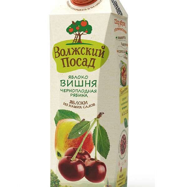 Нектар Волжский посад яблоко-вишня-черноплодная рябина